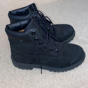 Boys All Black Timberlands